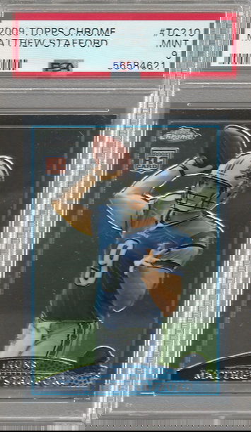 2009 Topps Chrome Matthew Stafford PSA 9