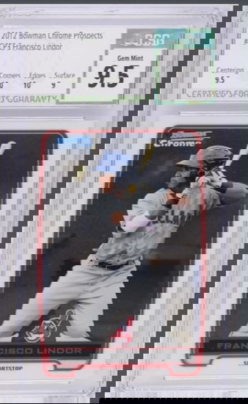 2012 Bowman Chrome Prospects #BCP3 Francisco Lindor CSG 9.5 Gem Mint