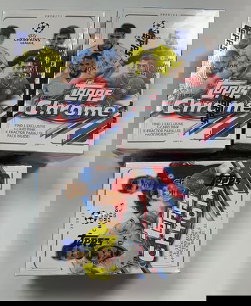 2020-21 TOPPS CHROME UEFA Champions League Soccer Blaster Box Sealed (lot of 3)