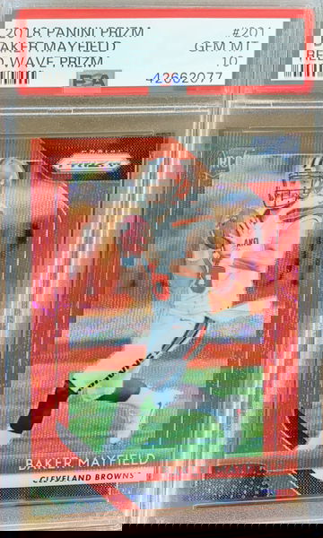 Baker mayfield red wave prizm /149