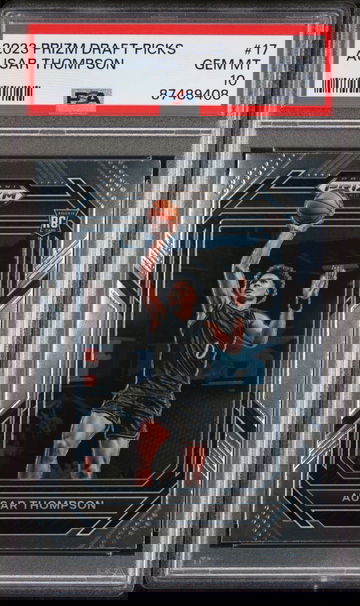 2023-24 Panini Prizm Draft Picks Ausar Thompson #17 - PSA 10 Gem Mint RC Rookie Basketball Card. 