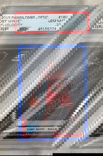 2019 Coby White Donruss Optic Blue Velocity (PSA 10)