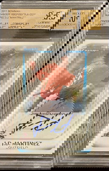 2011 Bowman Chrome Prospect Auto J.D. Martinez BGS 9.5