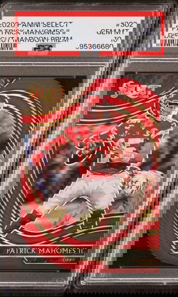 2020 Panini Select Patrick Mahomes Die Cut Marron Prizm Field Level PSA 10