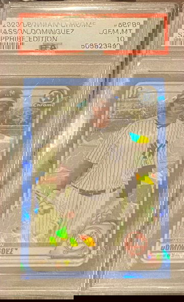 Jasson Dominguez Sapphire Bowman Chrome PSA 10