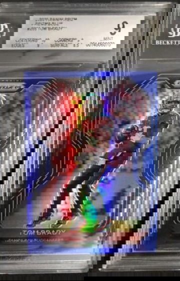 TOM BRADY 2020 Panini Prizm Football #255 SSP Blue Retail Prizm  BGS 9 MINT