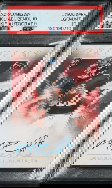 2024 Panini Origins Rookie Autograph Michael Penix Jr. #RAUMPE PSA 10