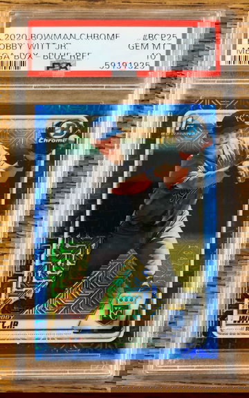 2020 Bowman Bobby Witt Jr. Blue Mojo Refractor /150 PSA 10