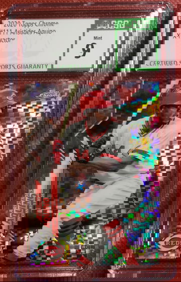 Aristides Aquino RC 2020 Topps Chrome X-Fractor CGS 9 Mint