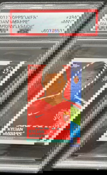 2017 Topps Uefa Champions League Kylian Mbappe Monaco Rookie PSA 9 POP 51