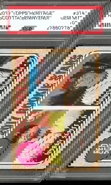 ANDREW BENINTENDI PSA 10 RC 2017 TOPPS HERITAGE #314 ROBBY SCOTT