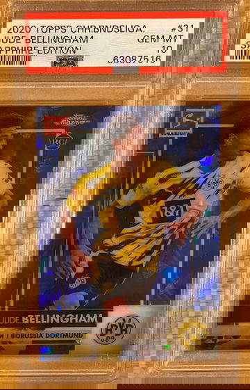 2020-21 Topps Chrome Bundesliga Sapphire Jude Bellingham PSA 10