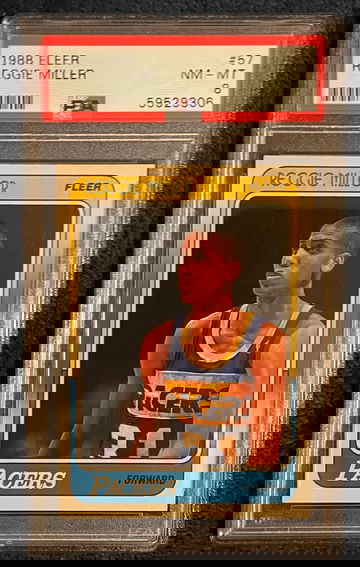 1988 Fleer Reggie Miller Rookie PSA 8
