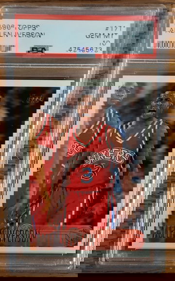 1996 topps allen iverson psa 10