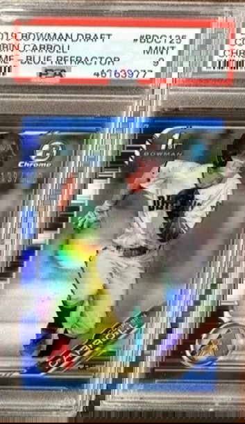 2019 Bowman Draft Chrome - Blue Refractor Corbin Carroll - PSA 9