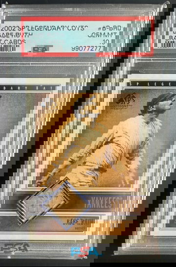 2002 SP Legendary Cuts Babe Ruth game used bat card PSA 10 POP 5