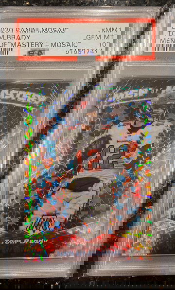 2020 Panini Mosaic Tom Brady Men Of Mastery Mosaic  #MM1 PSA 10 Gem Mint Tampa Bay Buccaneers