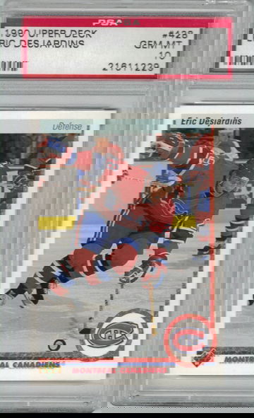 1990 Upper Deck Eric Desjardins RC PSA 10 Gem-Mint