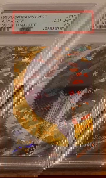 1998 Bowman’s Bezt Atomic Refractor Derek Jeter /100 Psa 8 