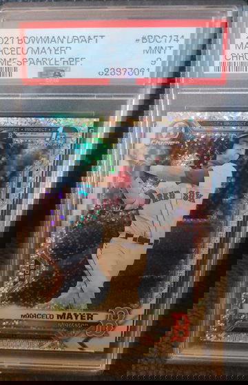 2021 Bowman Draft Marcelo Mayer Chrome Sparkle-Refractor PSa 9