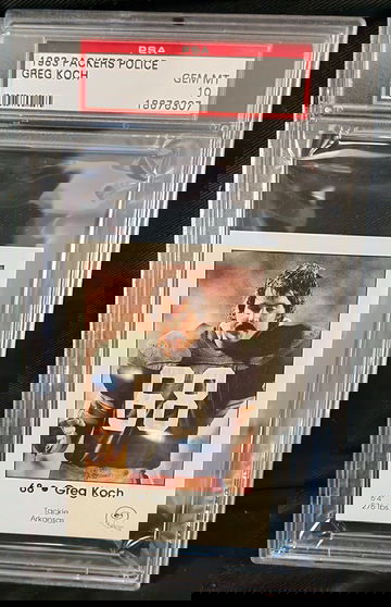 1983 Packers Police Greg Koch Rookie PSA 10