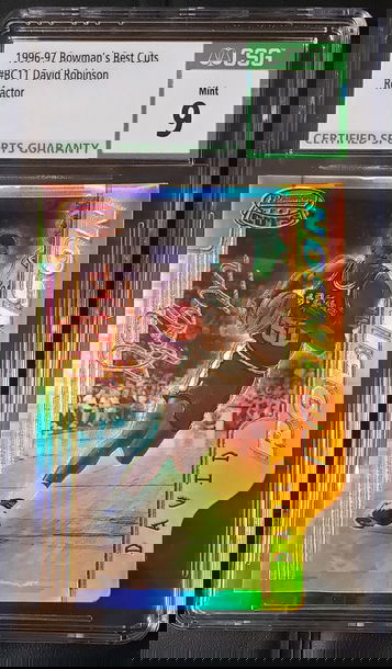 1996-97 Bowman's Best Cuts Refractor Die-Cut #BC11 David Robinson CSG 9 MINT