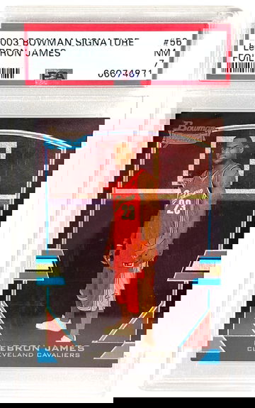 2003 Bowman Signature LeBron James Foil Rookie #56 PSA 7 125/125 Bookend POP 11