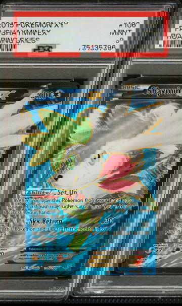 2015 Pokémon XY Roaring Skies Full Art Shaymin #106/108 EX PSA 9