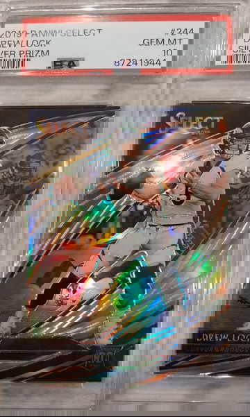 2019 Panini Select Drew Lock Silver Prizm Psa 10 Gem Mint 