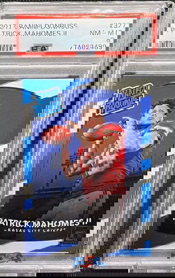 2017 Panini Donruss #327 Patrick Mahomes II RC Rated Rookie PSA 8