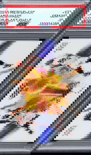 2024 PRIZM BLACK JAMES/WADE COLOR BLAST DUALS #22 PSA 10