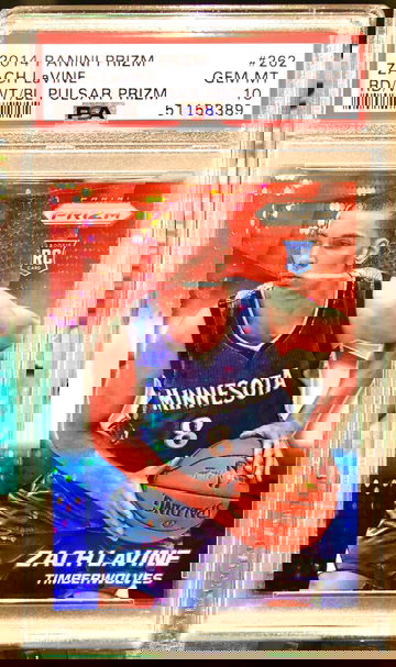 2014 Prizm Red White Blue Zach Lavine RC Rookie PSA 10