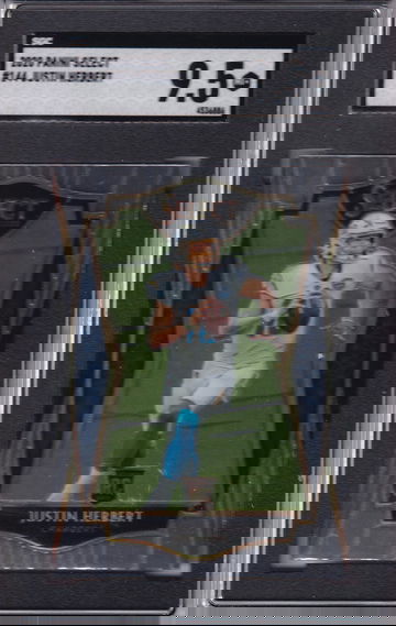 2020 Justin HErbert Panini Select Premier Level RC SGC 9.5