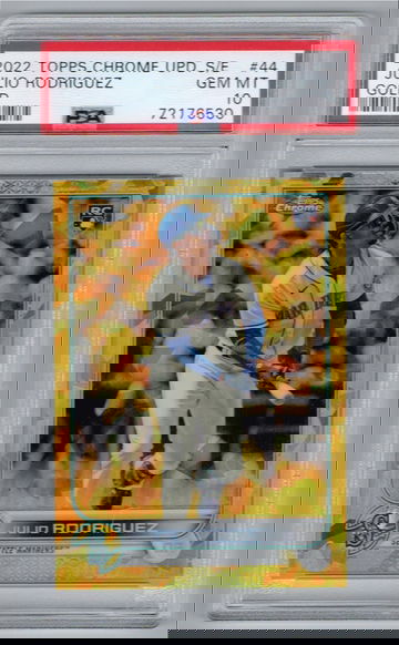 JULIO RODRIGUEZ 2022 TOPPS CHROME UPDATE SAPPHIRE EDITION GOLD REFRACTOR RC