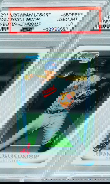 Francisco Lindor 2011 Bowman Draft Prospect Chrome PSA 10