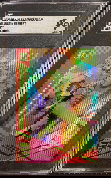 2020 Panini Chronicles D.P. #5 Justin Herbert Elite Aspirations SGC 9 Mint