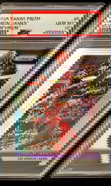 2018-19 Panini Prizm LeBron James #6 Silver Prizm Refractor - PSA 10 Gem! Lakers