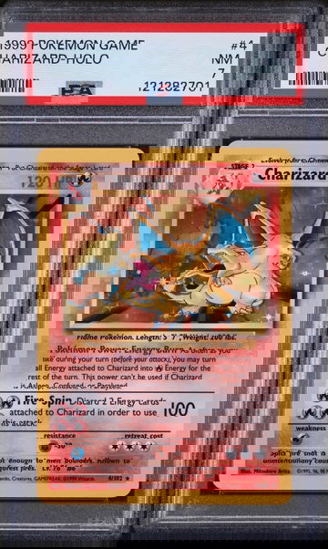 1999 Pokemon Base Set Holo Charizard #4 PSA 7