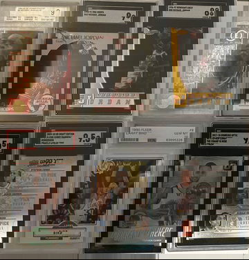 Michael Jordan, Larry Bird Stephen Curry Lot