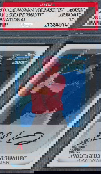 2011 Bowman Prospects International Paul Goldschmidt RC PSA 10 GEM MT 4914