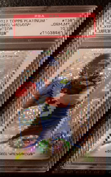 2012 Topps platinum Russell Wilson XFractor Rookie Psa10 