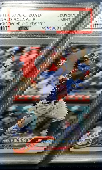 Ronald acuna jr 2018 topps update psa mint 9