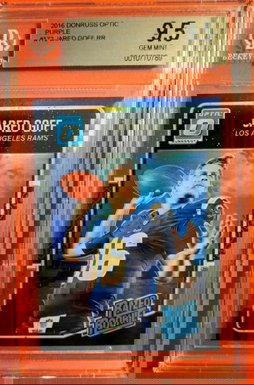 2016 Jared Goff Optic Rookie RC Purple Refractor Holo Parallel Beckett BGS 9.5