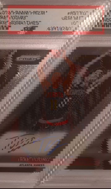 Trae Young Prizm Auto PSA 10