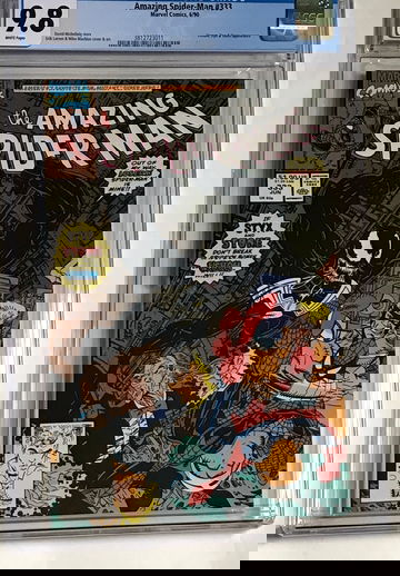 AMAZING SPIDER-MAN #333 (Venom Cover appearance) CGC 9.8 NM/MT Marvel Comic 1990