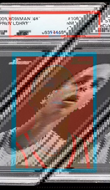 2009 Bowman ‘48 #106 Stephen Curry Blue /1948 PSA 7