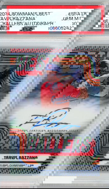2024 BOWMANS BEST BALLERS AUTO TRAVIS BAZZANA #BBATB 69 OF 250 RC PSA 10