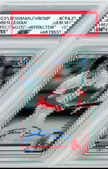 2020 BOWMAN CHROME JARREN DURAN CARD #CPAJD PROSPECT AUTO REFRACTOR 466/499 PSA GEM MT 10 (531)