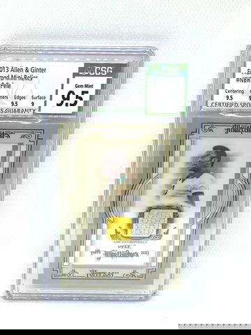 2013 Allen & Ginter Pele Framed Mini Relics #NBR-P CSG 9.5 GEM MINT POP 1 RARE