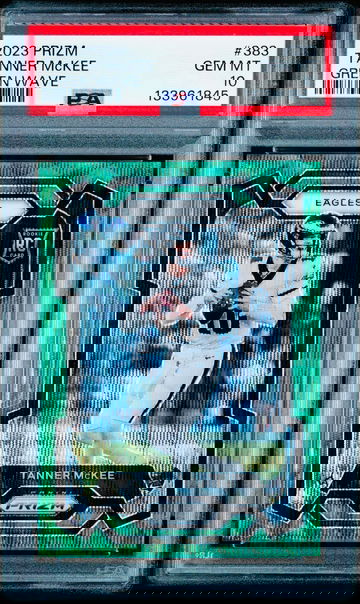 2023 Prizm TANNER MCKEE Rookie Green Wave PSA 10